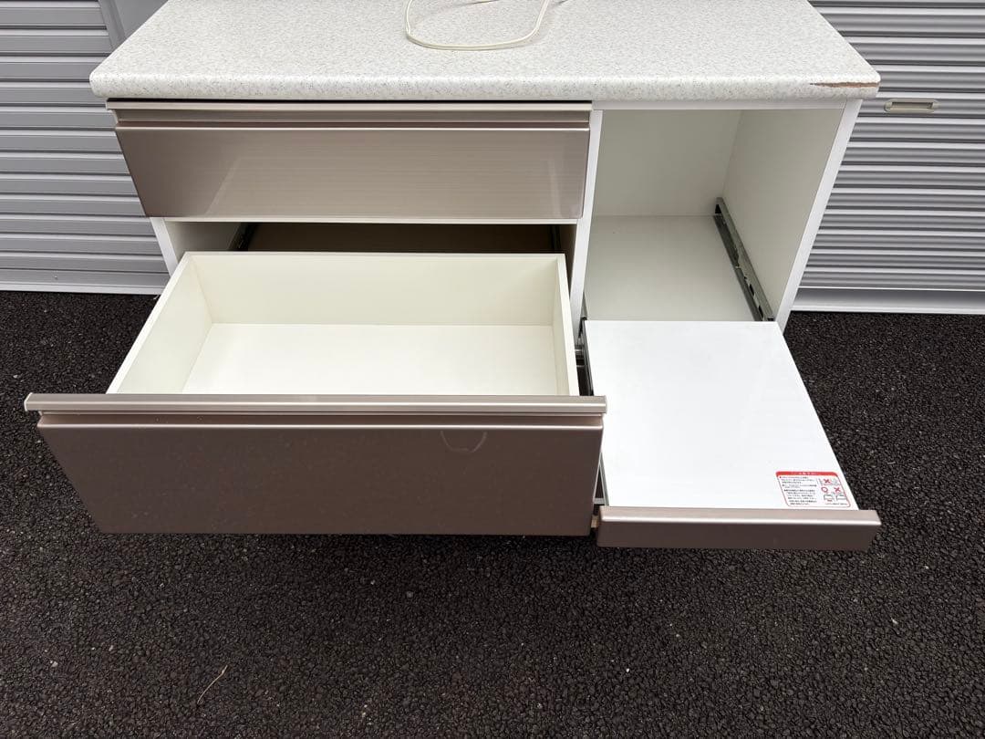 【送料別】ニトリ キッチンカウンター(アルミナ2 100CT SI)