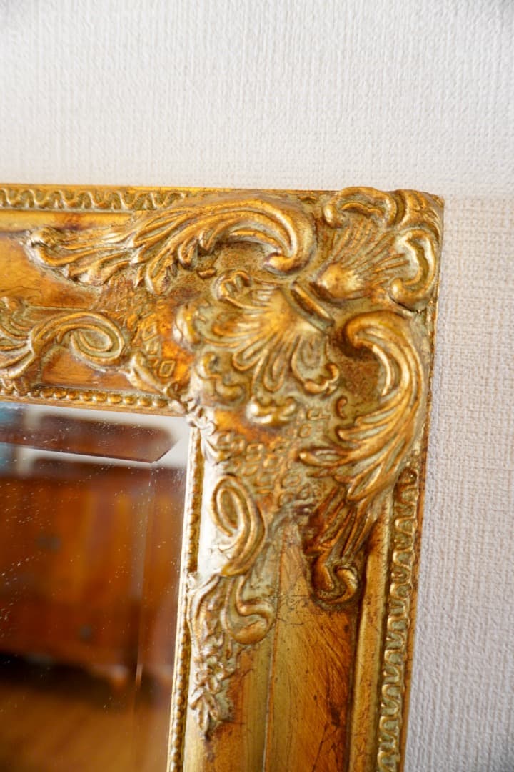 イギリス アンティークゴールド ミラー