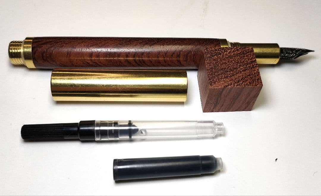 【ブビンガ】ロウ・ブラス万年筆