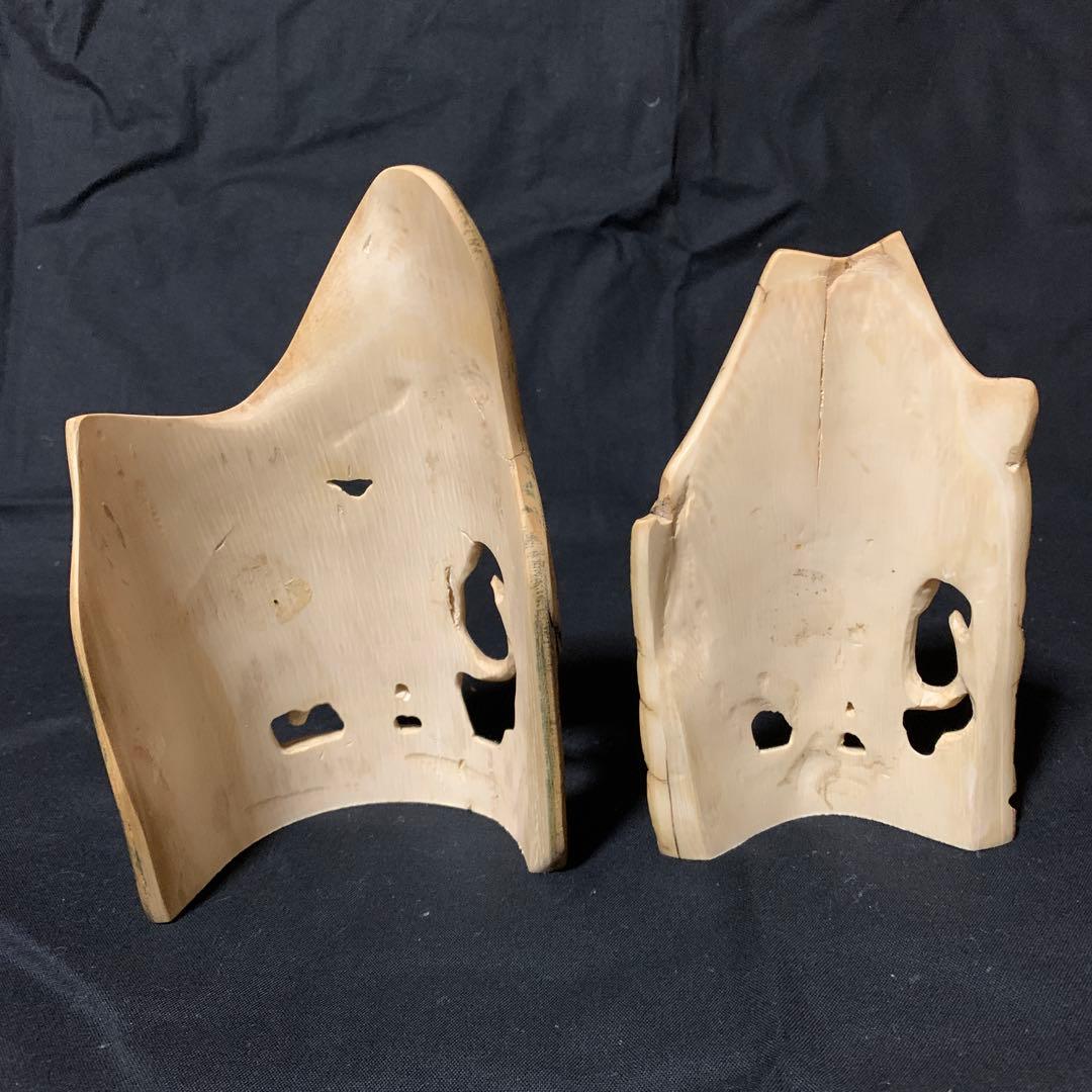 マンモスの牙にマンモスの彫刻 古美術 年代物