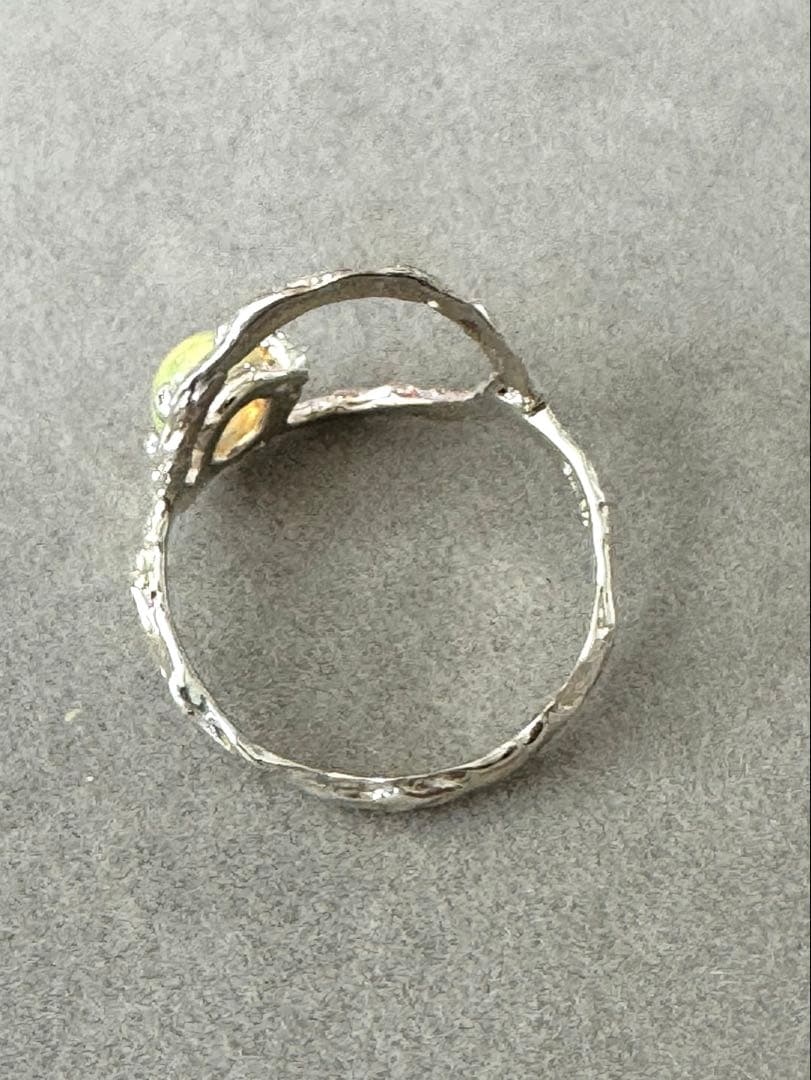 NEW シルバーリング 指輪 オパール デザインリング 11号