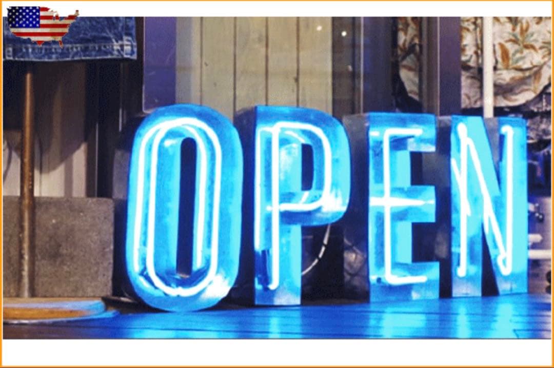 アメリカン雑貨　ネオン管　ネオンライト サインレッド　OPEN