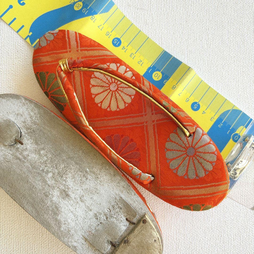 セット　七五三　７歳女の子　きもの　オレンジ　紫式部　小物セット　52925