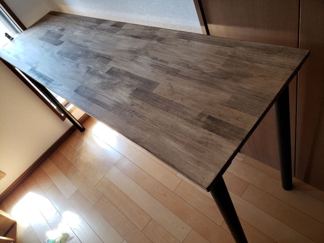 180×45カウンターテーブル　ウォールナットワックス仕上げ　アンティーク