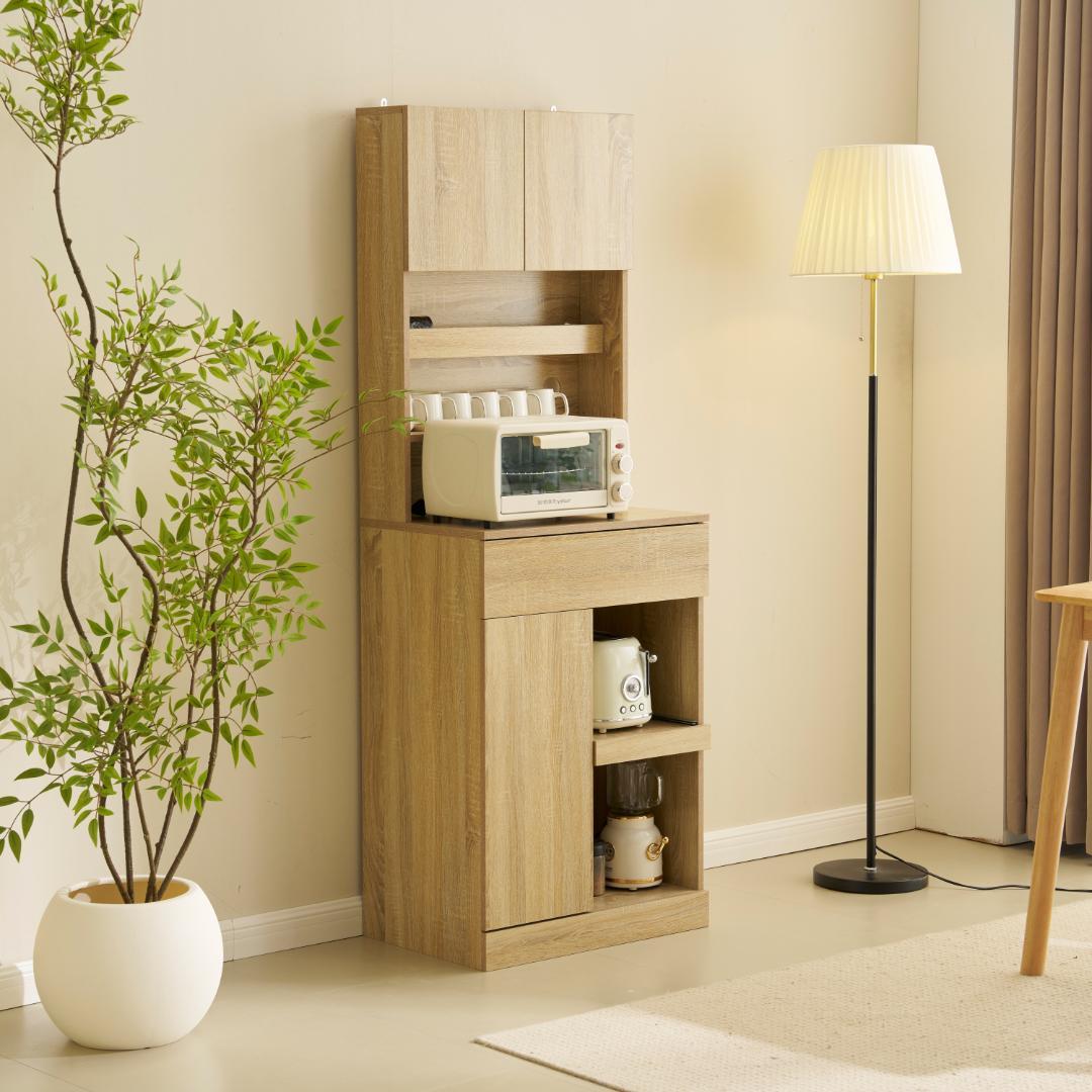 超人気！食器棚 キッチンボード レンジボード キッチン収納　2COLOR