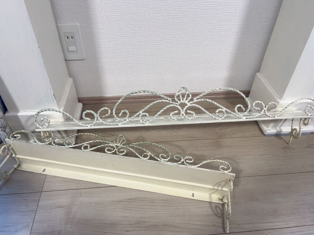 週末Sale＊アンティークフレンチシックなアイアンウォールシェルフ3個セット