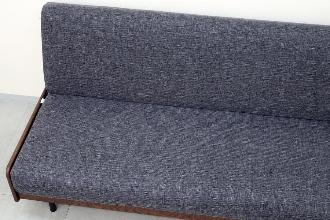 美品 モーブル リテリー ペース ごろ寝ソファ オーク材 ソファベッド 3人掛け