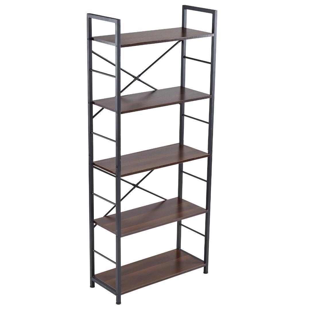 ブラウン　収納ラック 収納木製スリム キッチン本棚 食器棚 レンジ台おしゃれ北欧