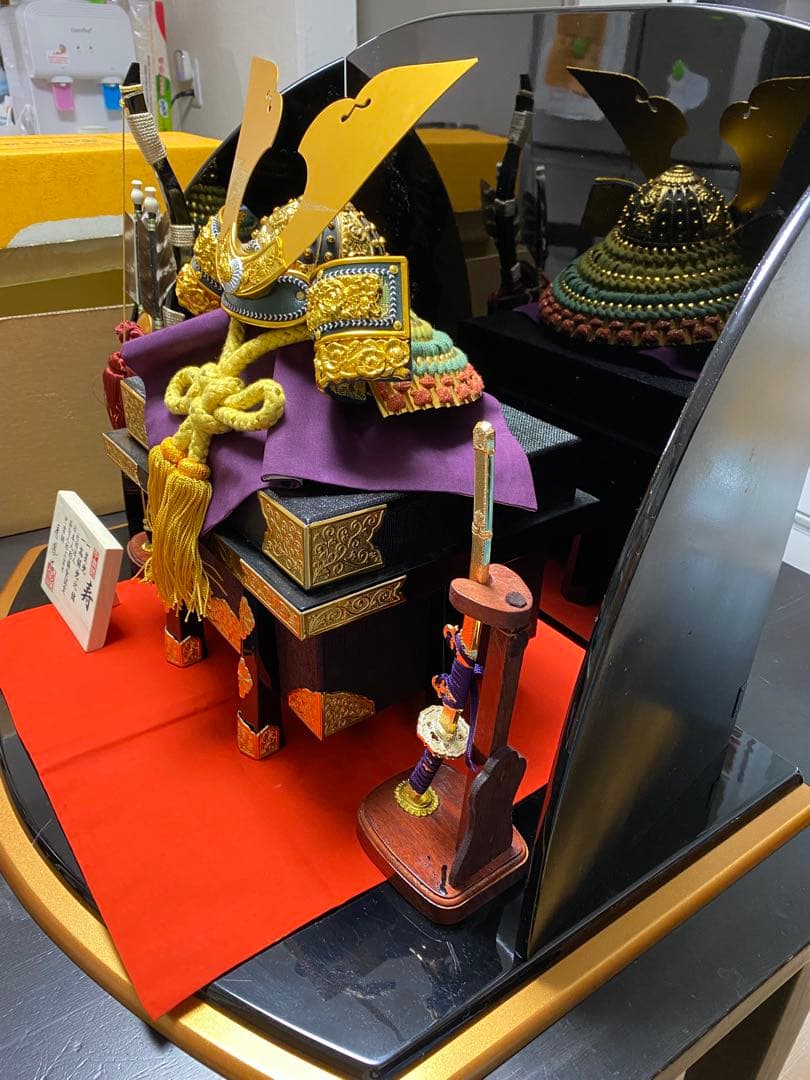 五月人形 兜飾り 工芸士 秀鳳作 日本人形協会認定 端午の節句 元箱付フルセット