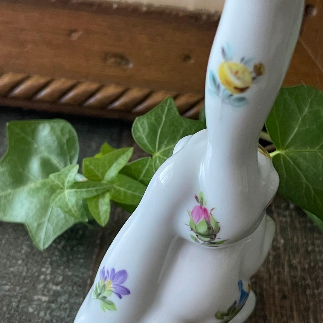 HEREND ヘレンド フィギュリン 花柄 うさぎ - メルカリ