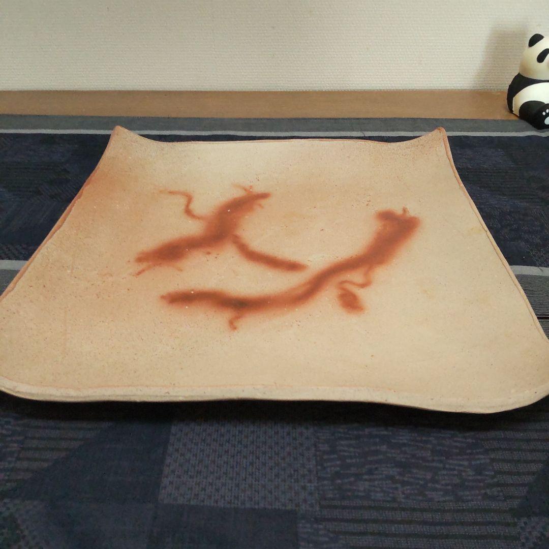 四方皿 2枚 備前焼 A