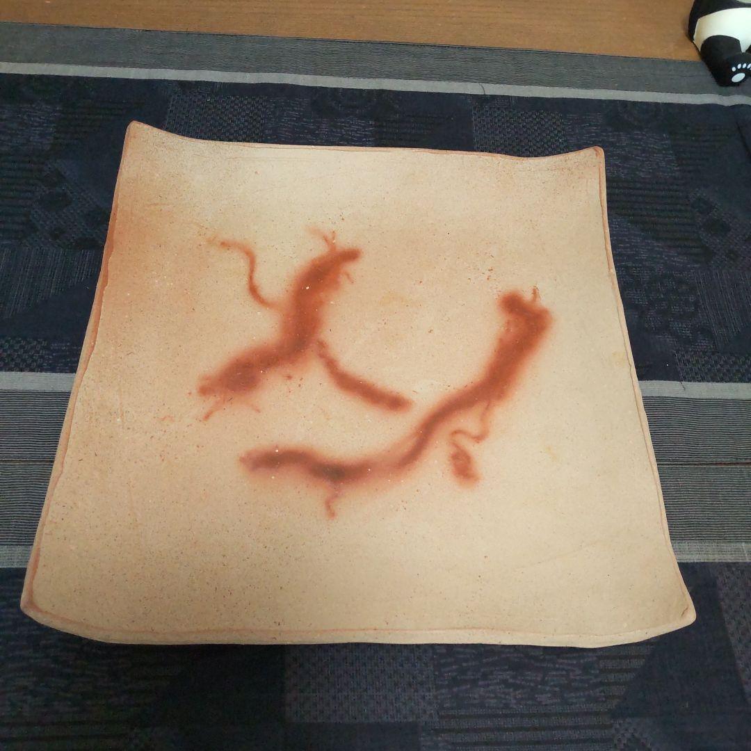 四方皿 2枚 備前焼 A