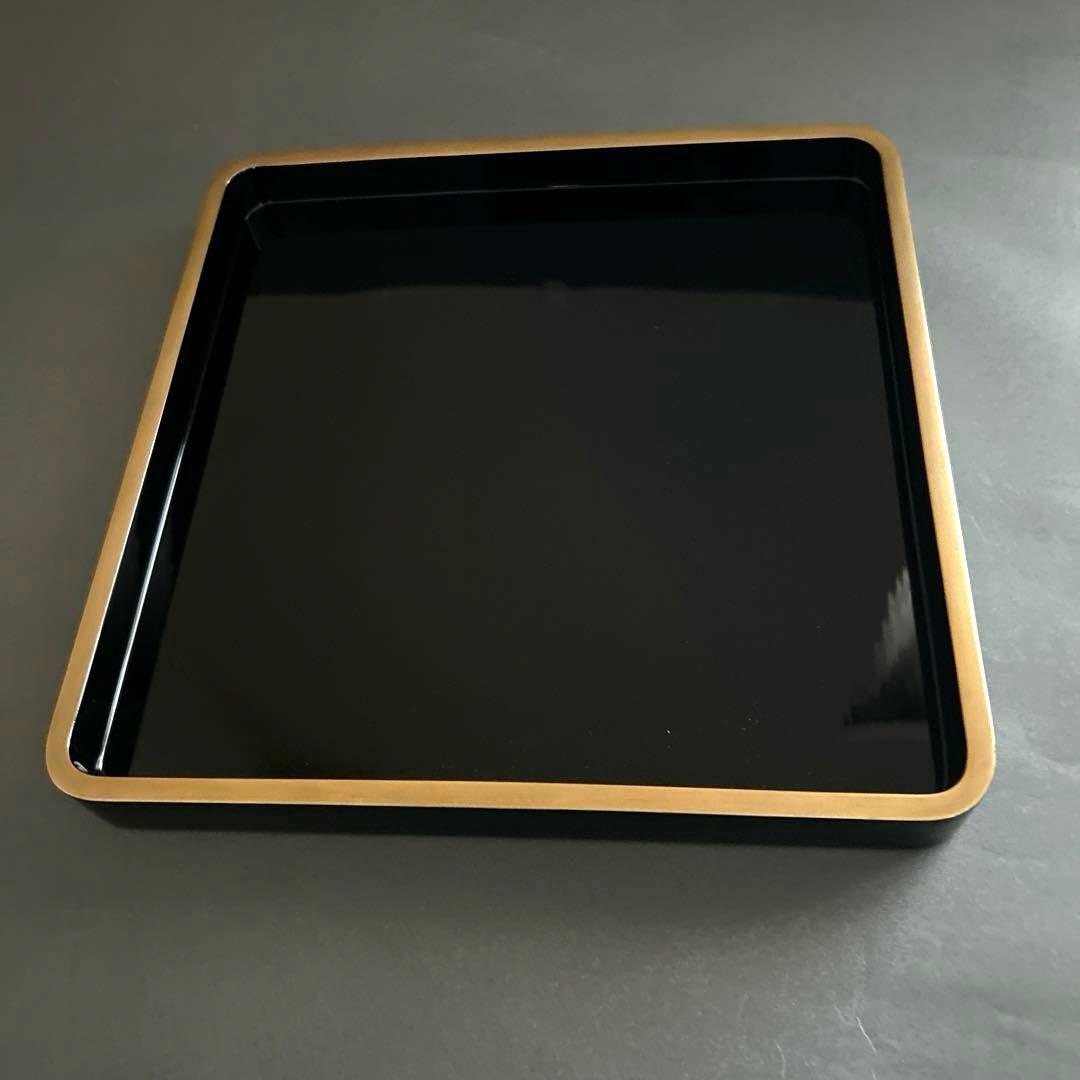 輪島塗蒔絵三段重箱　平台付