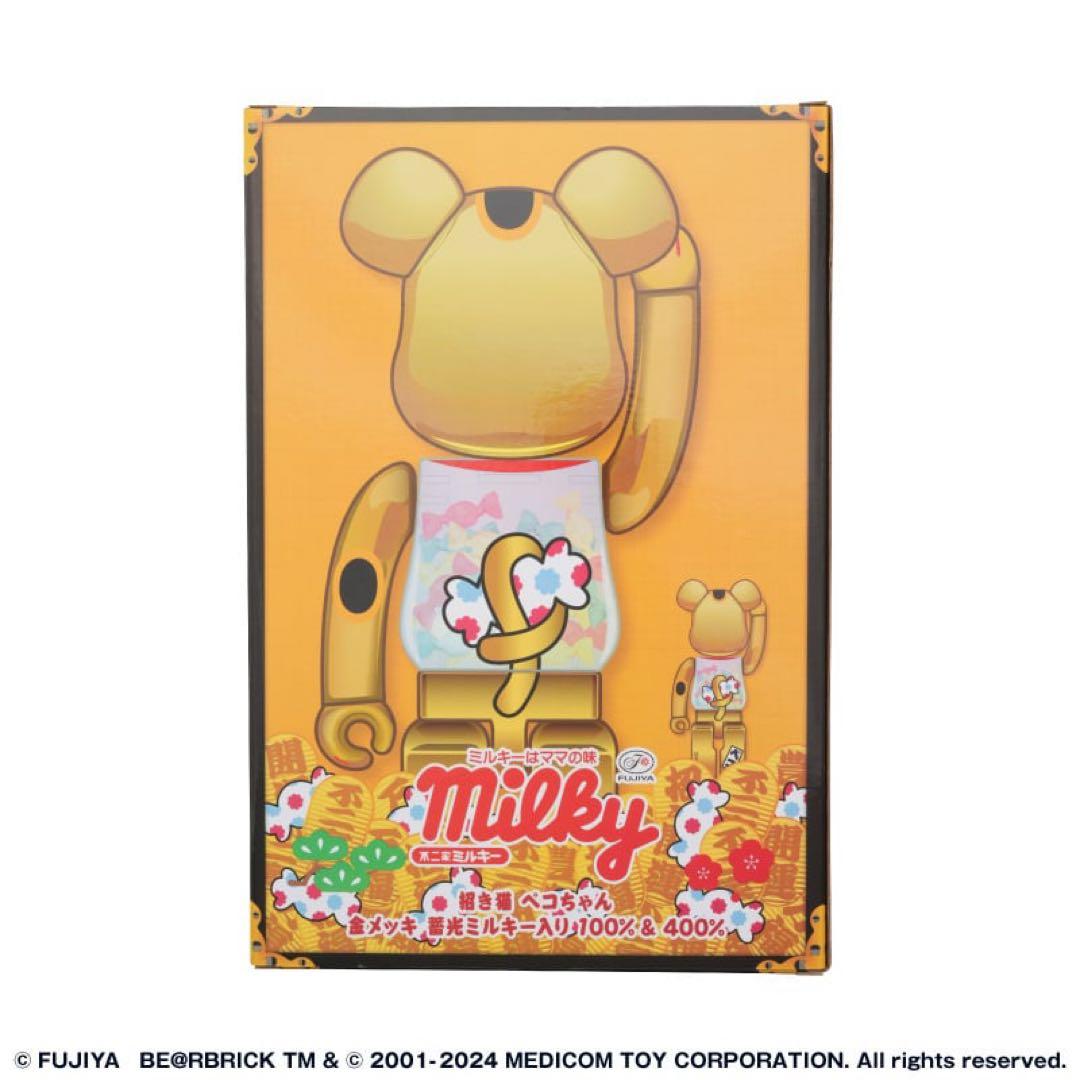 BE@RBRICK 招き猫 ペコちゃん 金メッキ 100％ & 400％ - メルカリ