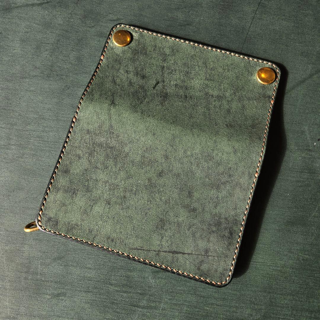 272ミドル　トラッカーウォレット イタリアンレザーTEXAS【グリーン】