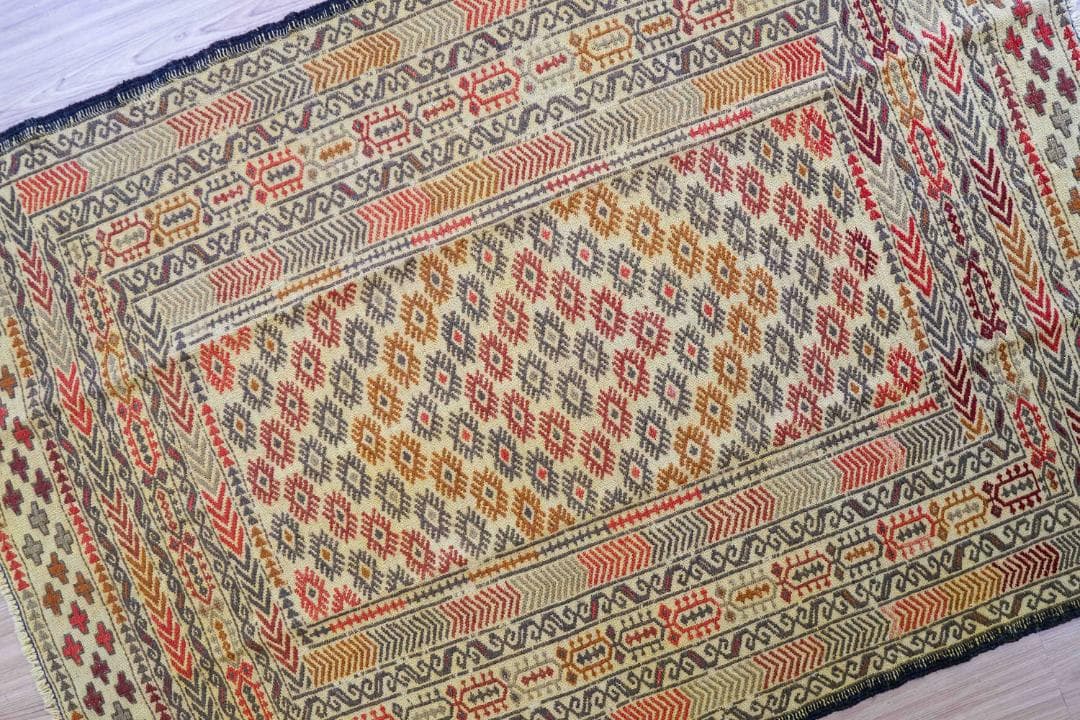 アフガニスタン オールド キリム 手織り絨毯 175×124cm トライバル