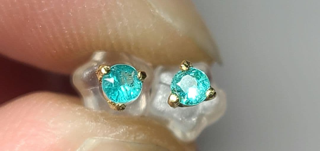 りんご様専用☆ブラジルバターリャパライバトルマリン☆ピアスオーダー