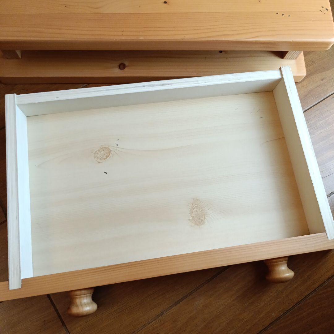 木製 3面鏡 ドレッサー　大きめ　高さ50㌢程　カントリーナチュラル