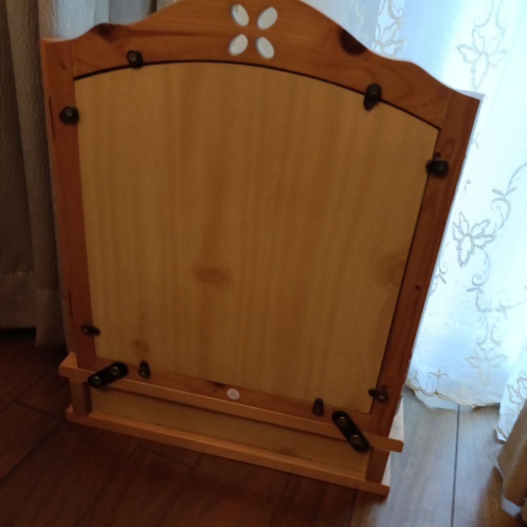 木製 3面鏡 ドレッサー　大きめ　高さ50㌢程　カントリーナチュラル