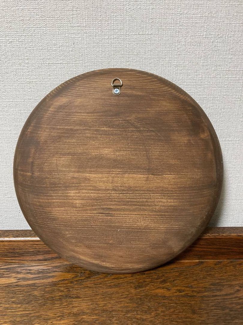 ロシア雑貨☆ロシア民話『３匹のクマ&白腹カササギ』木製飾り皿 マトリョーシカ