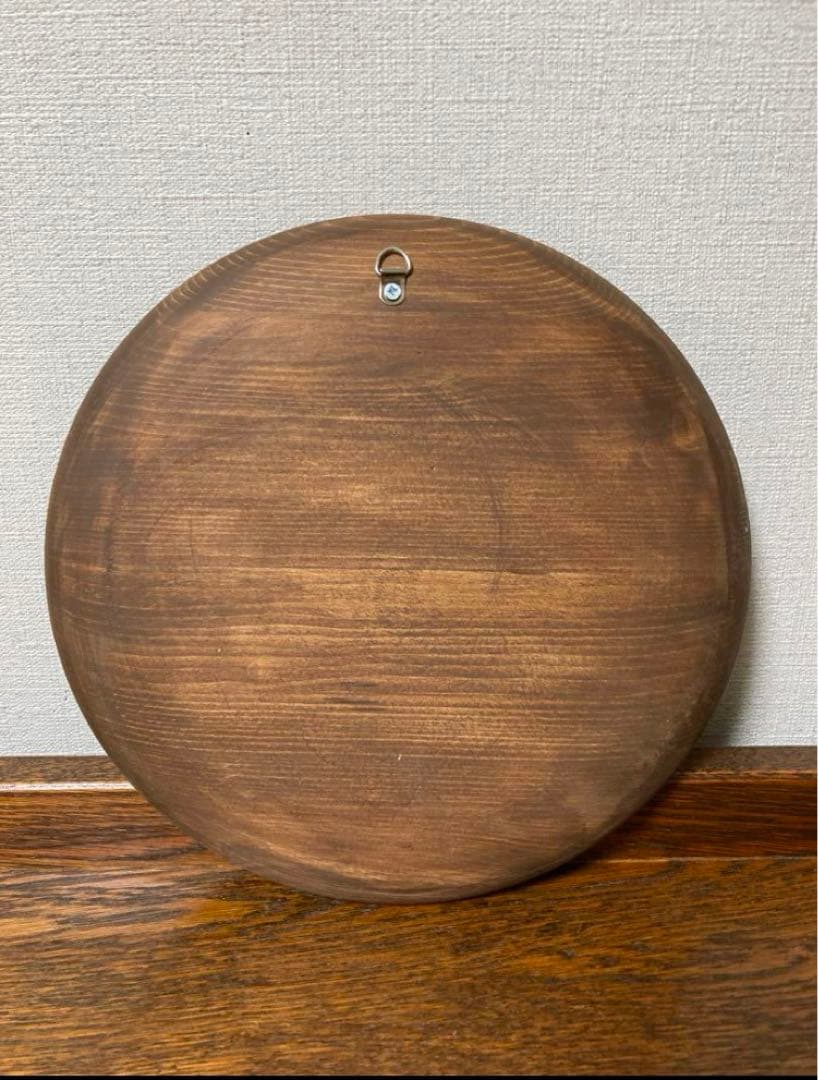 ロシア雑貨☆ロシア民話『３匹のクマ&白腹カササギ』木製飾り皿 マトリョーシカ