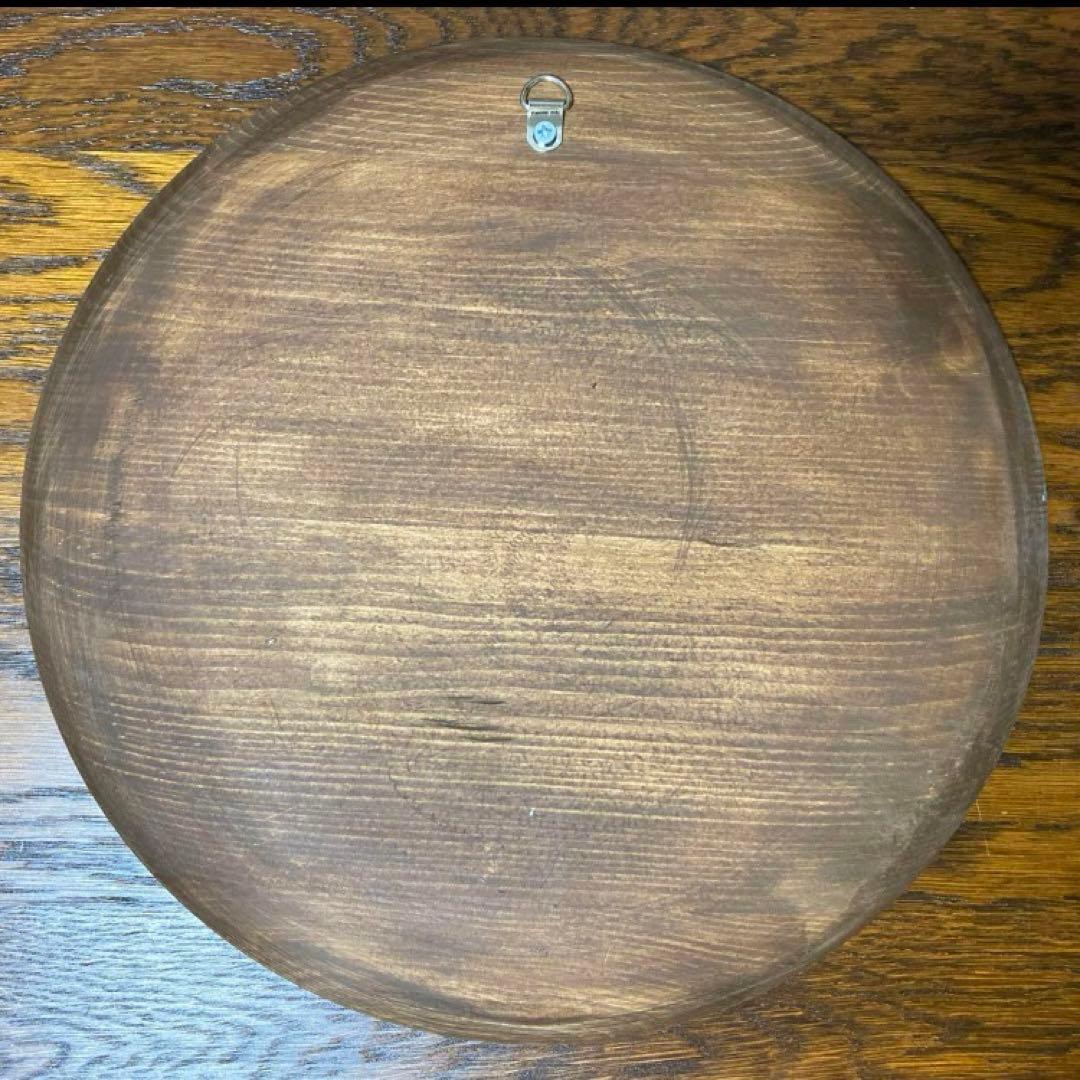 ロシア雑貨☆ロシア民話『３匹のクマ&白腹カササギ』木製飾り皿 マトリョーシカ