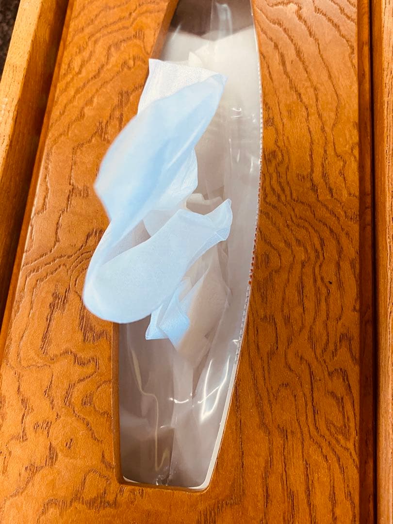 銘木ケヤキ玉杢のテッシュボックス