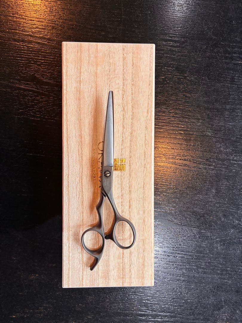 OKAMWA ステンレス シザー 木製ケース付き