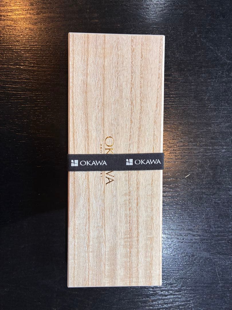 OKAMWA ステンレス シザー 木製ケース付き
