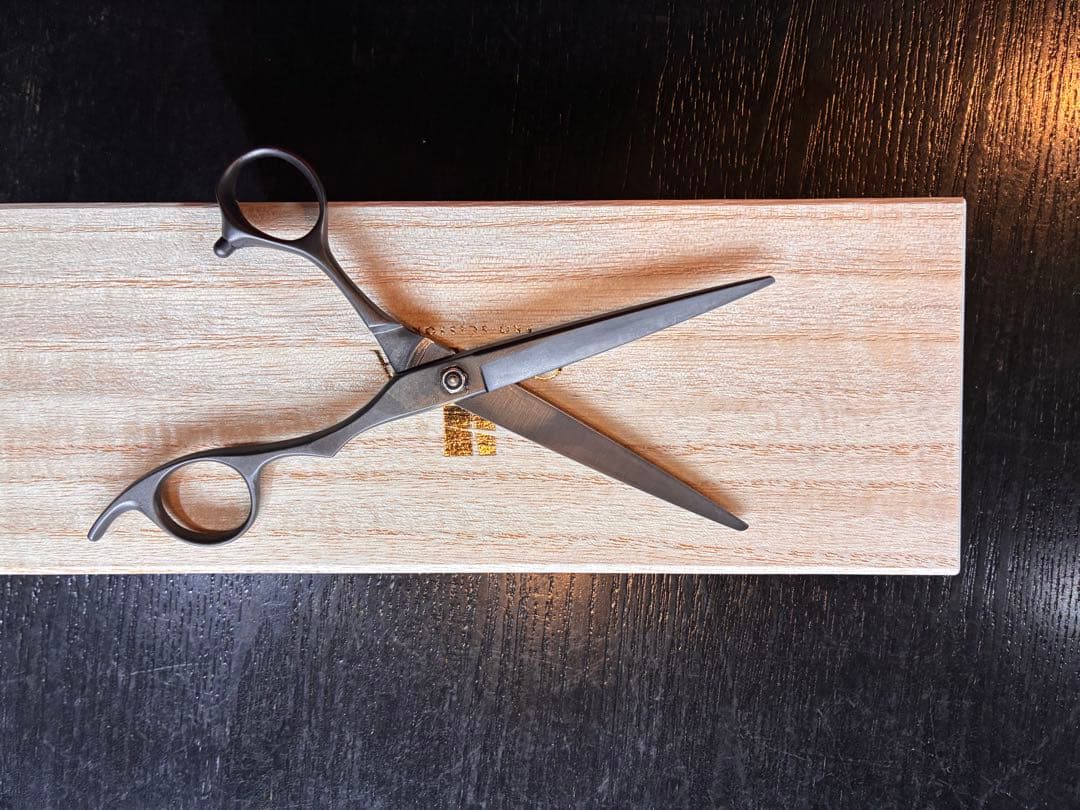 OKAMWA ステンレス シザー 木製ケース付き