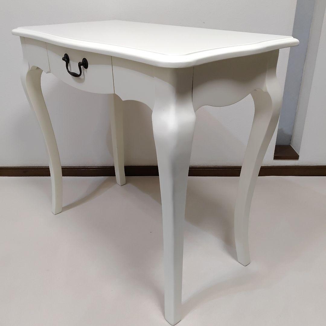 コンソールテーブル 猫脚デスク ドレッサー ホワイト