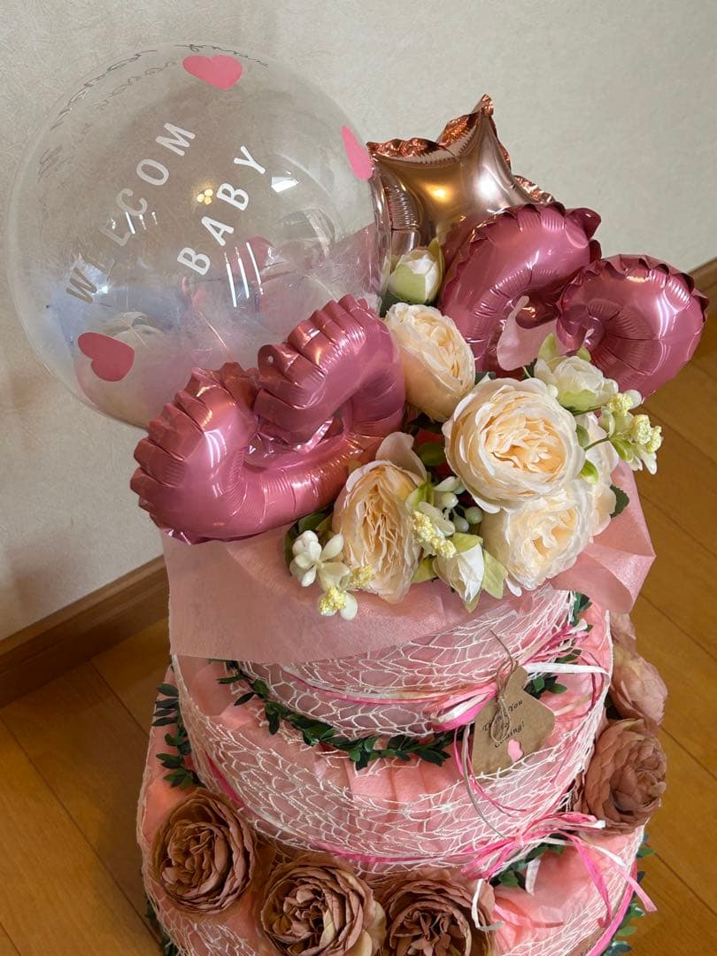 ベビー用バルーン出産祝いのアレンジメント