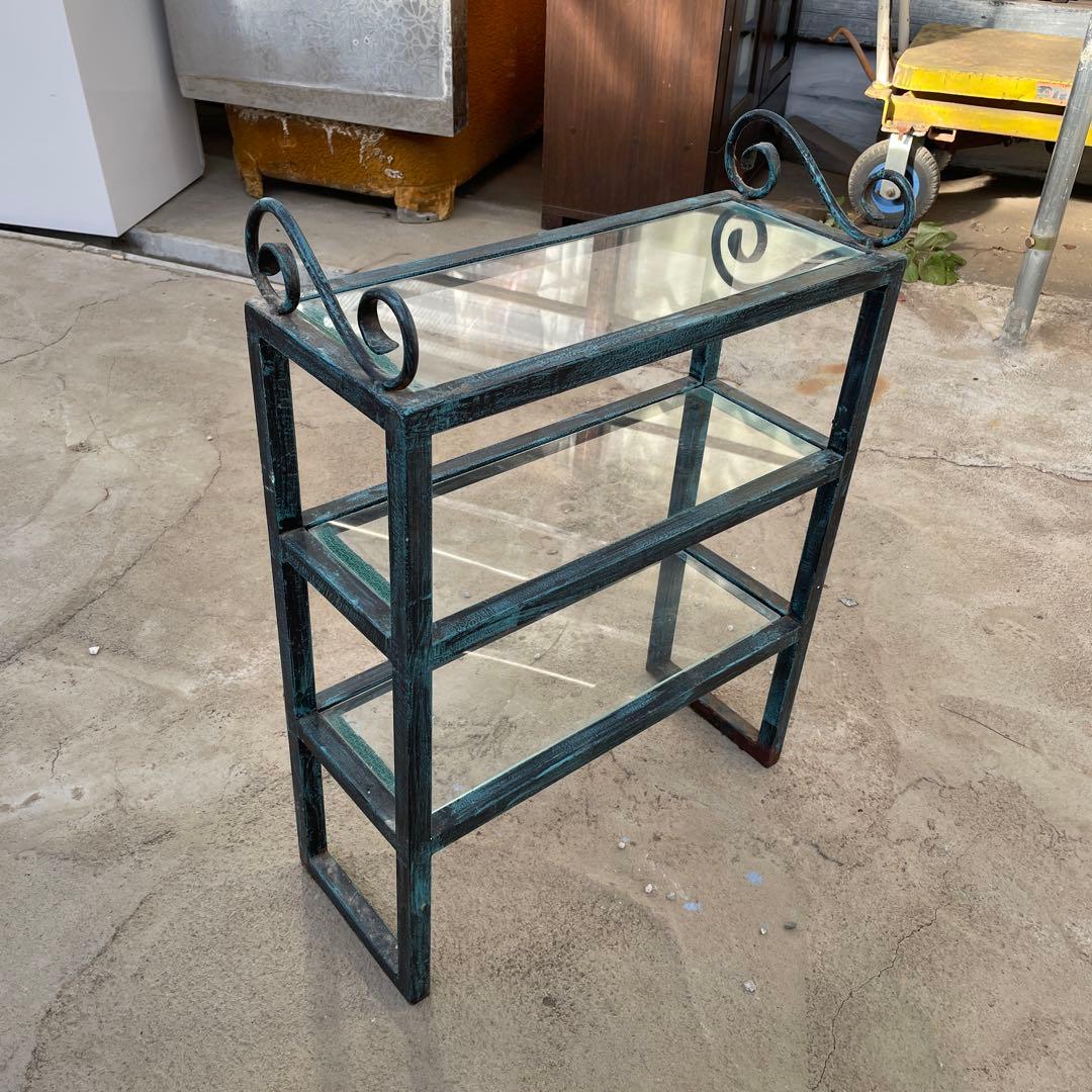 植物用 小型3段 アイアンラック 温室 棚 オープンラック 飾り棚 アンティーク