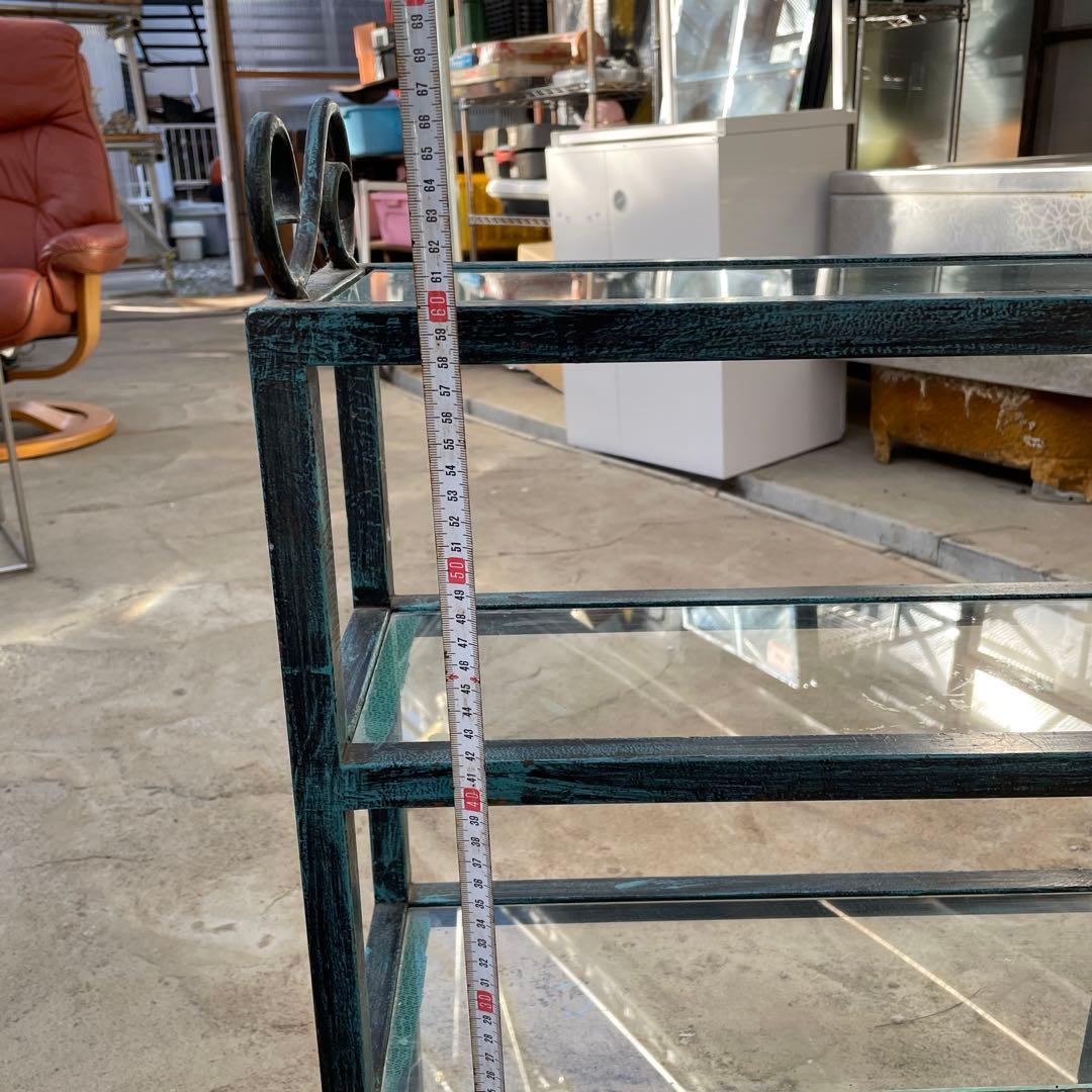 植物用 小型3段 アイアンラック 温室 棚 オープンラック 飾り棚 アンティーク