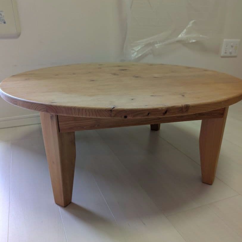 えん ひのき ちゃぶ台 折りたたみ 円形木製テーブル ナチュラルウッド