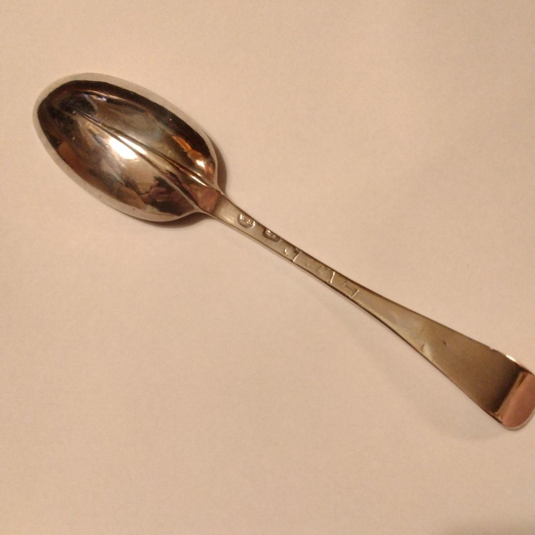 最終値下げ　イギリス　1730年　純銀テーブルスプーン　ハノベリアン