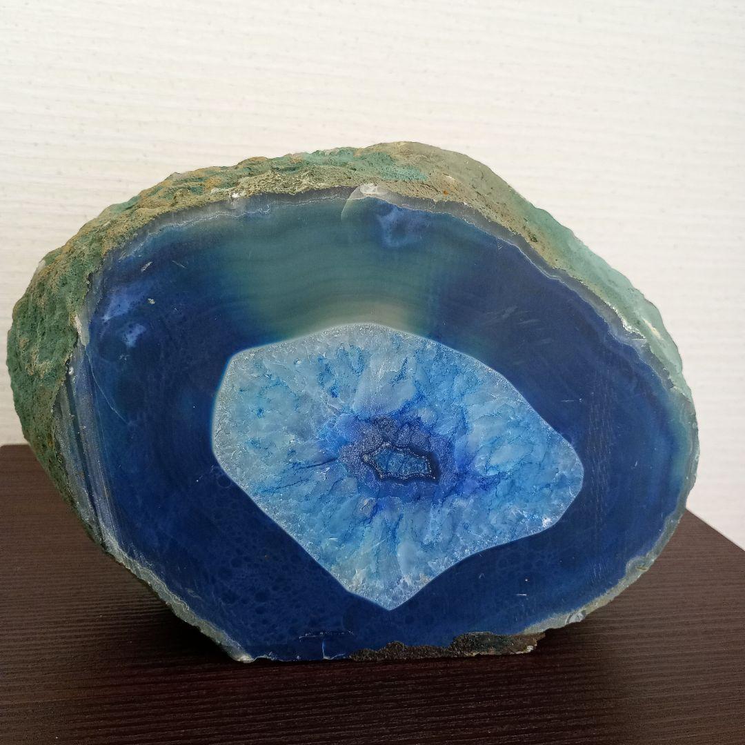 天然鑑賞石✯ブルーメノウ（青瑪瑙）鑑賞用約2.6kg　原石