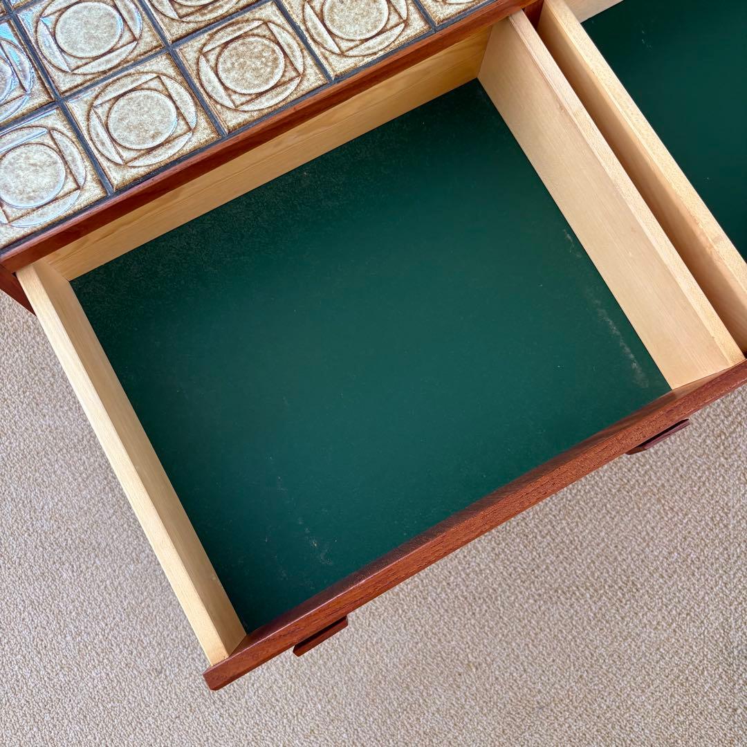 デンマーク　タイルトップ　ヴィンテージ　スモール　チェスト