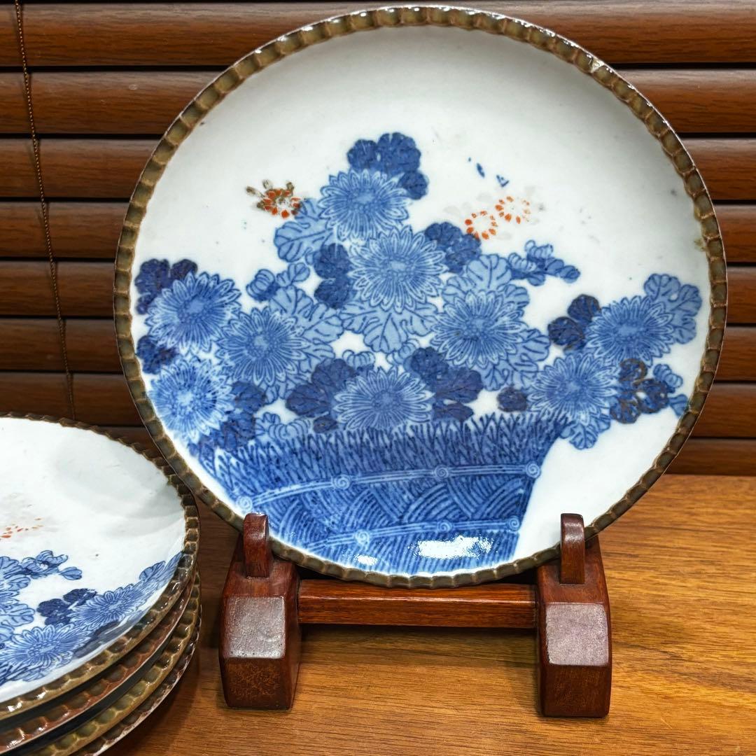 珍しい柄　印判皿