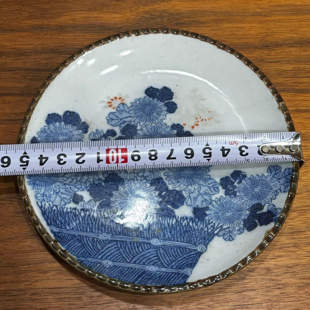 珍しい柄　印判皿