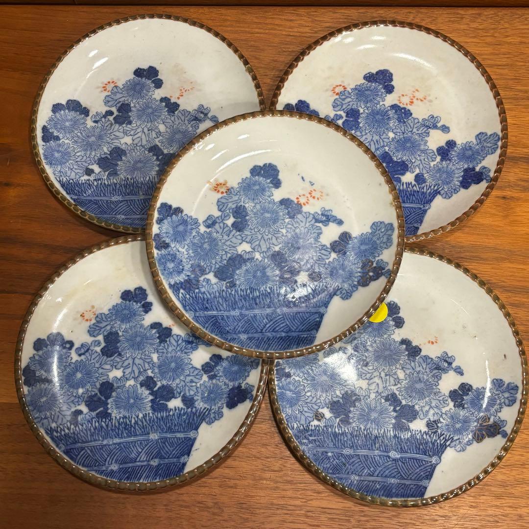 珍しい柄　印判皿