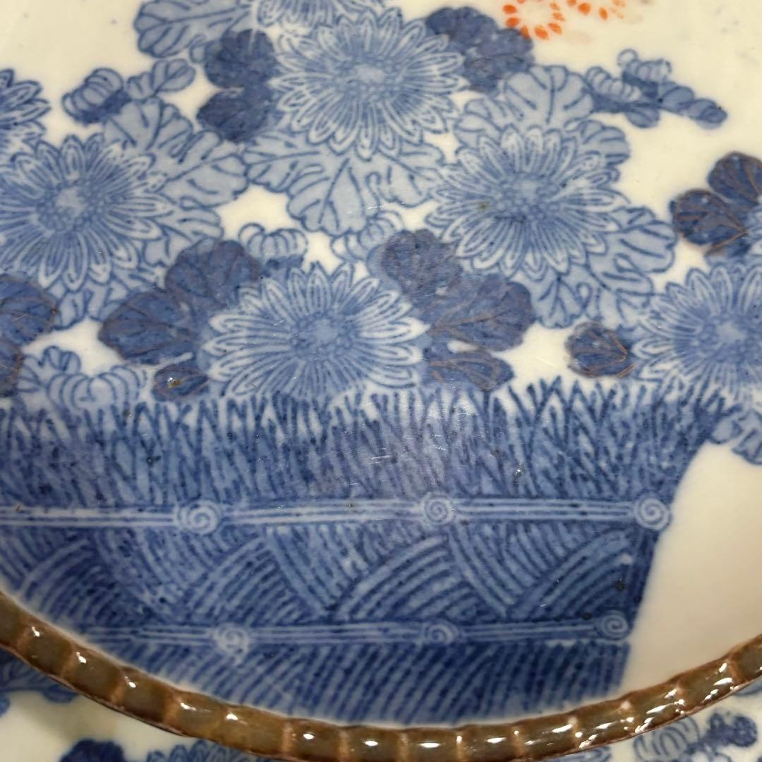 珍しい柄　印判皿