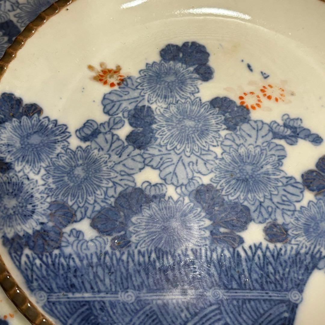 珍しい柄　印判皿