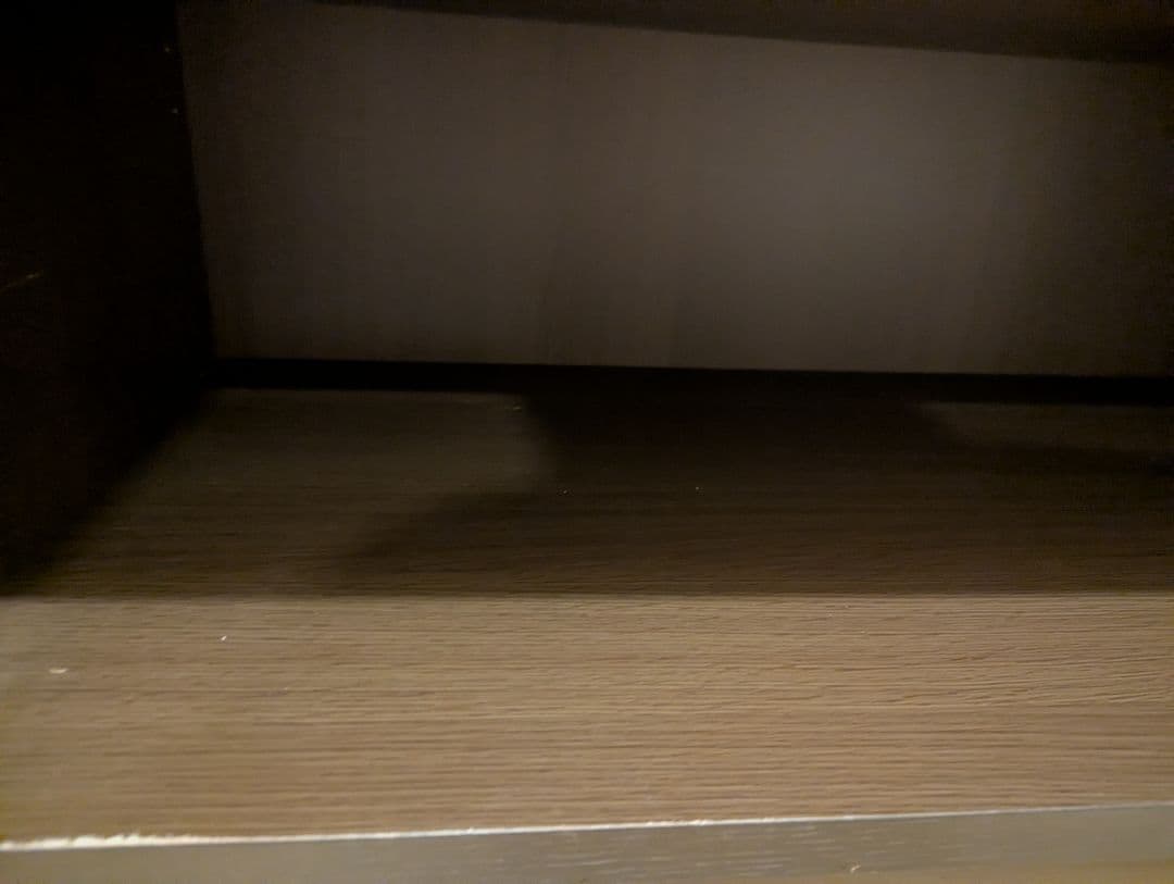 無印良品 ダークブラウン 木製 キャビネ ット ガラス扉 シェルフ