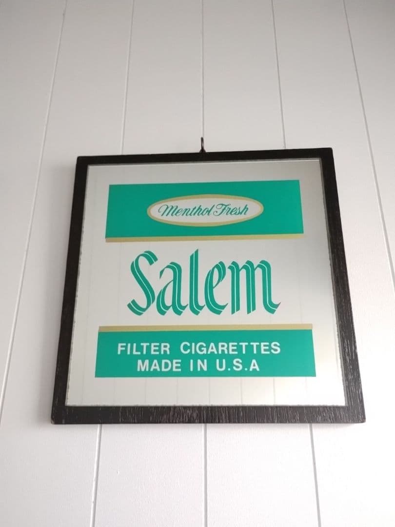 ヴィンテージ　パブミラー　鏡　アート　インテリア　ダンヒル　セーラム　昭和レトロ