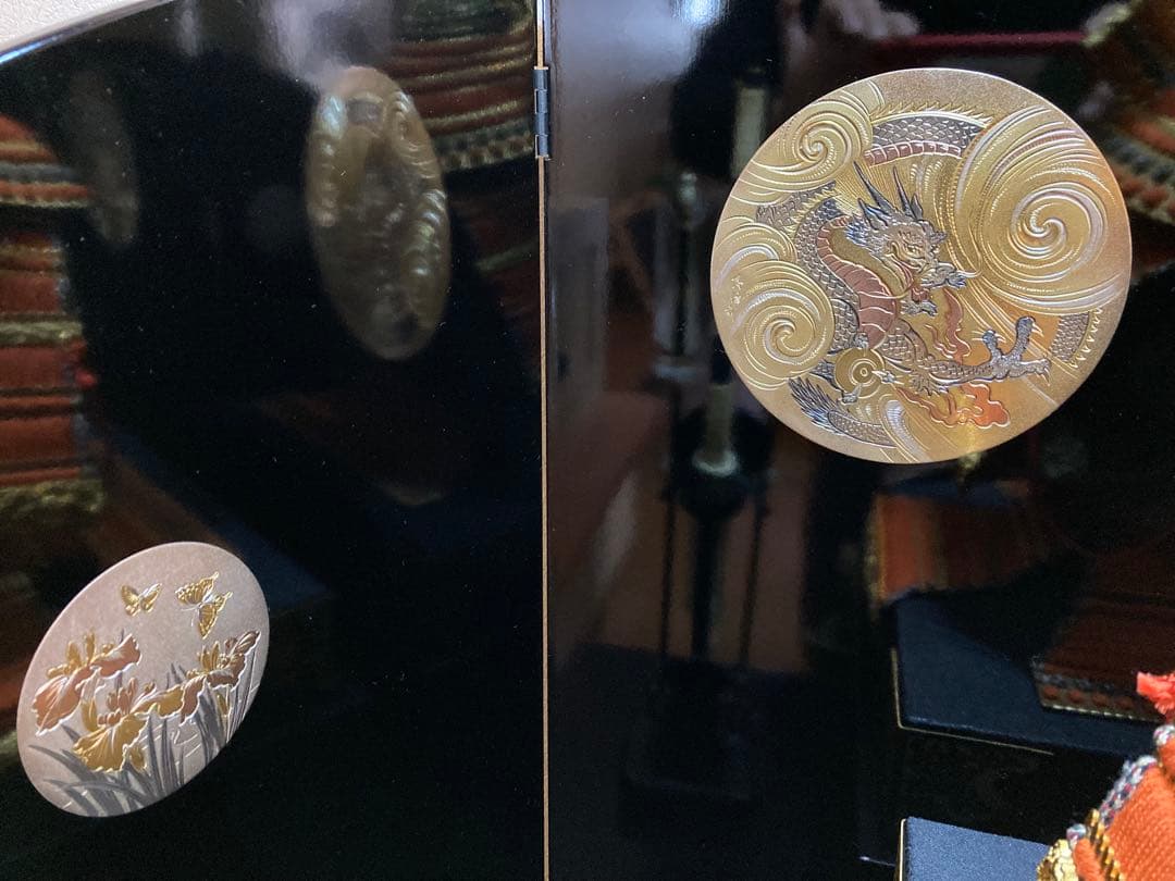 超美品　五月人形　鎧兜　一式　彫金　格式高い　仕上げ　破魔弓もお付けします