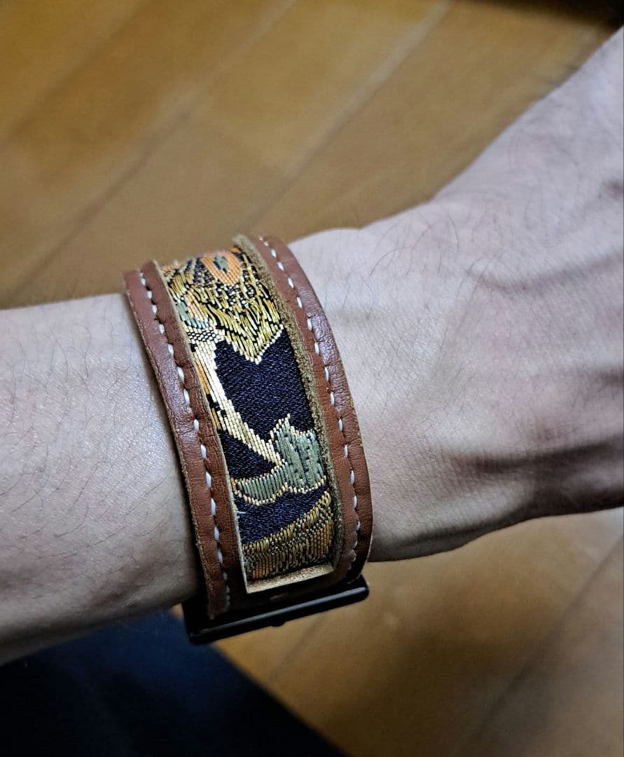 レザーブレスレット 鬼会 おにだまり 和柄