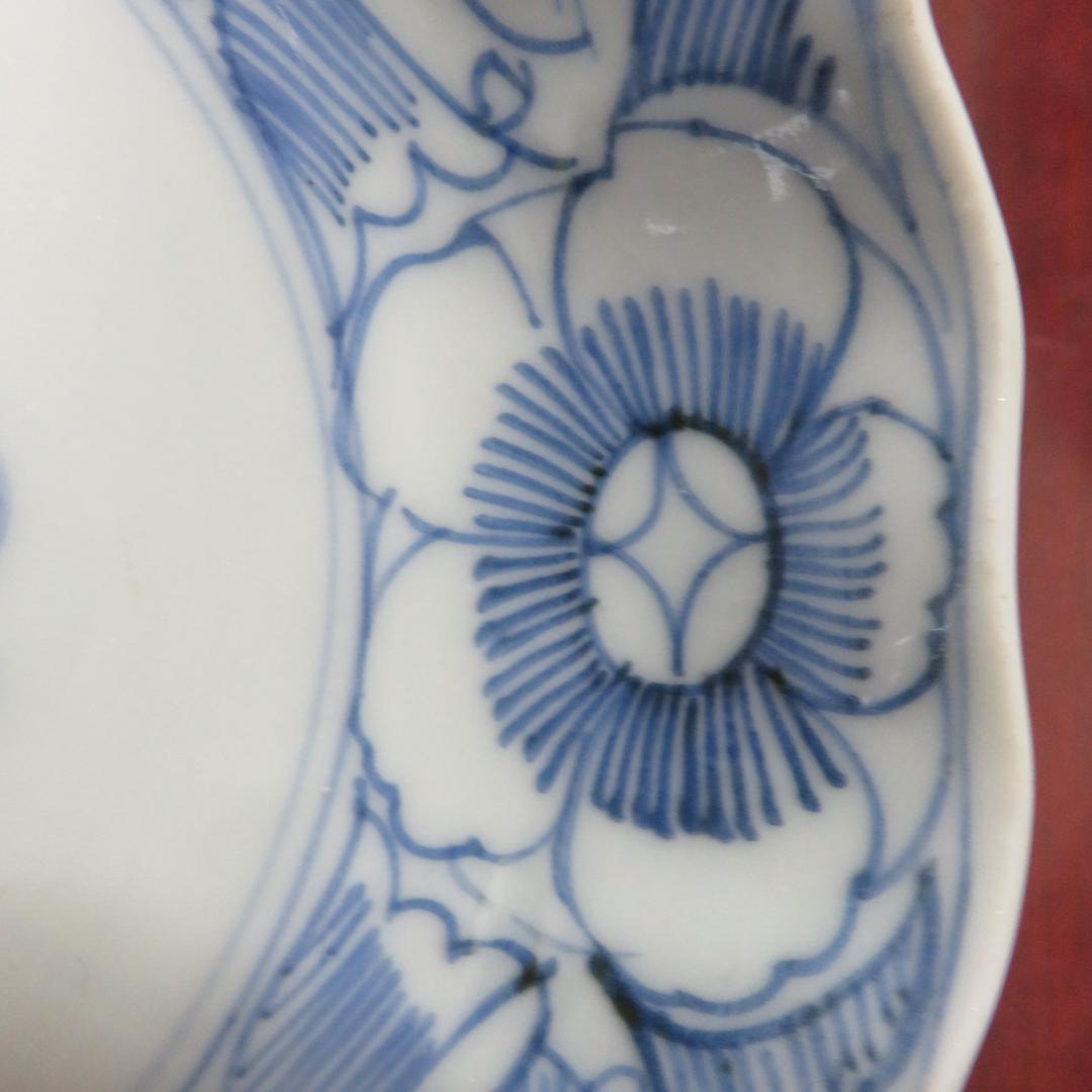 なます皿 染付 4枚 松竹梅 花 銘 窯傷 江戸 - メルカリ