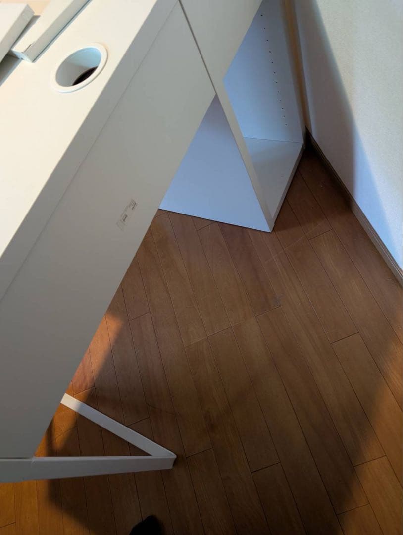 【送料込】IKEA ミッケ ホワイト パソコンデスク 収納棚シェルフ 学習机