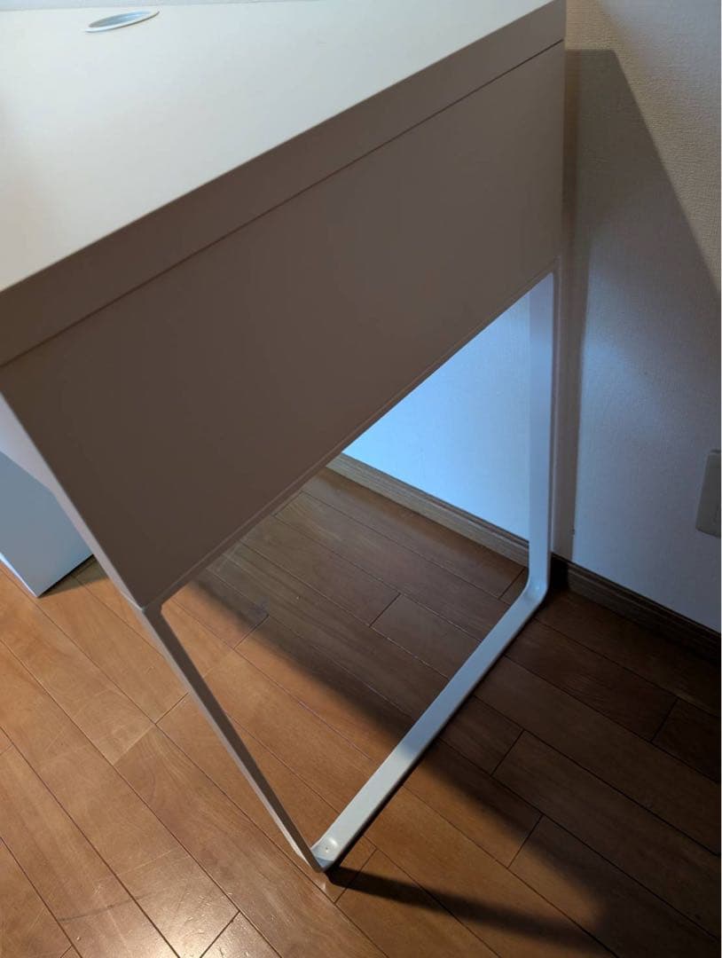 【送料込】IKEA ミッケ ホワイト パソコンデスク 収納棚シェルフ 学習机